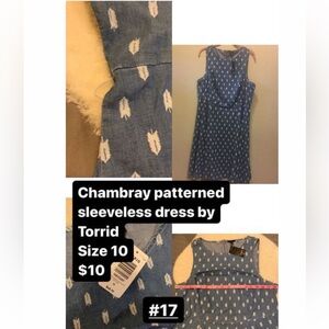 Torrid Chambray Dress sz 10